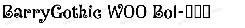 BarryGothic W00 Bol字体转换